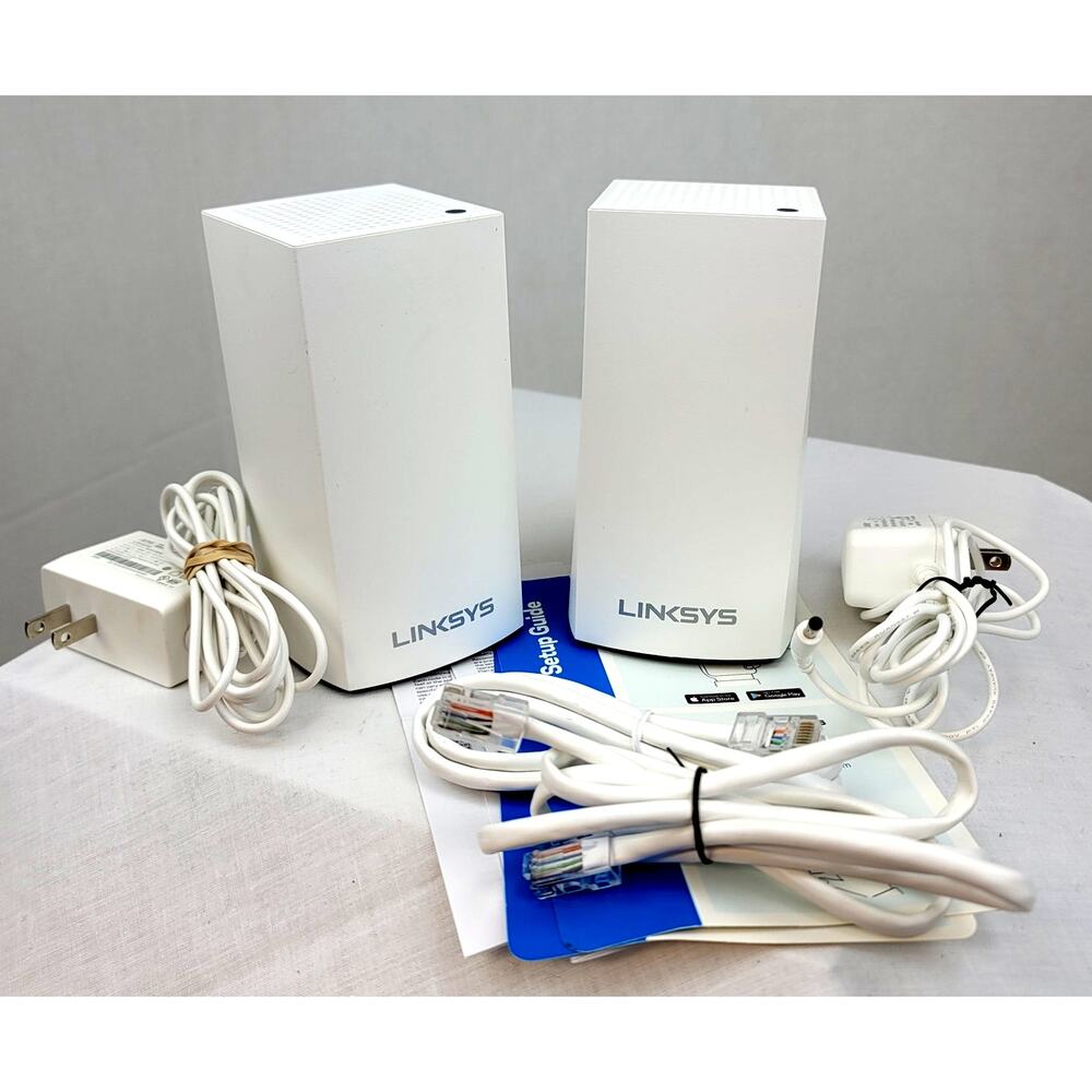 Linksys Velop Mesh Wifi System Booster Allows Expansion of Wifi Coverage Cords